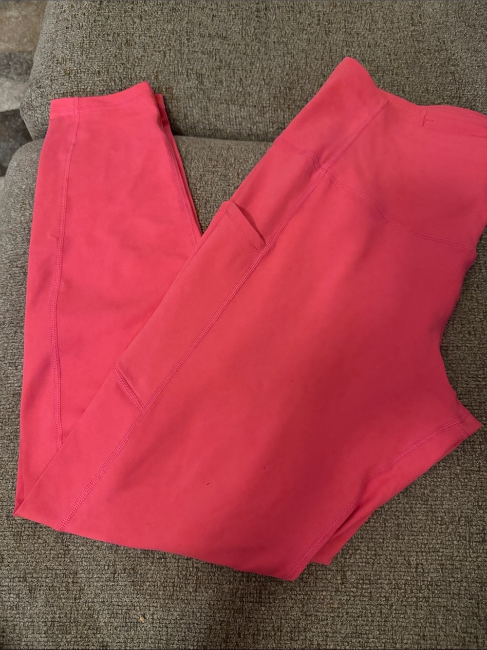 Women’s Like New. Worn once. Bright Pink High Waist Athletic Leggings w Pockets
